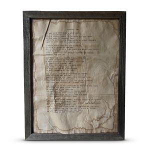 Hand-typed Annabel Lee Poem Vintage Style